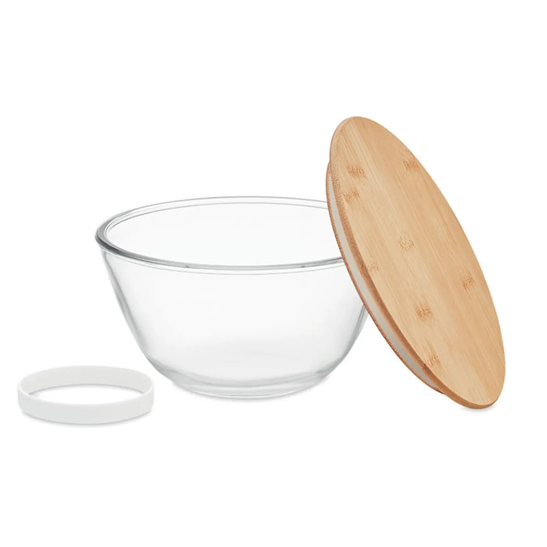 Glasschüssel mit Bambusdeckel – Bild 3