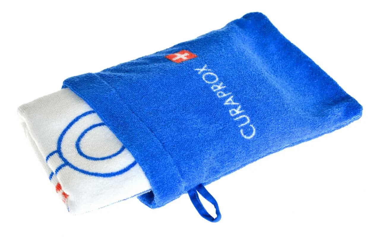 Handtuch mit bedruckter Tasche – Bild 2