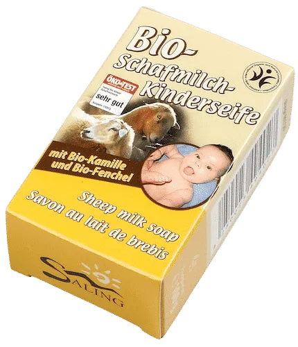 Bio Schafmilchseife für Kinder – BDIH zertifiziert – Saling 100 g