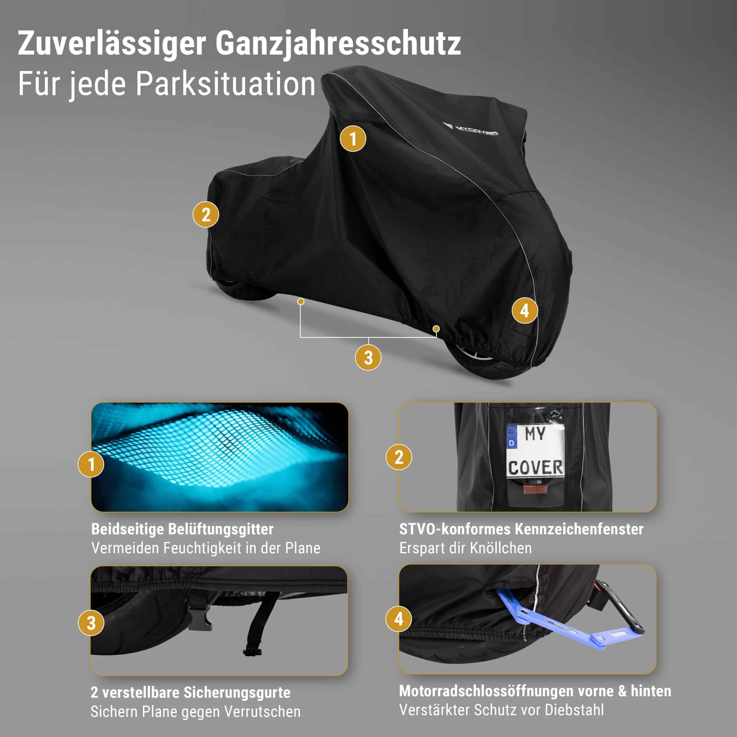 MYCOVER® Premium Outdoor Chopper Abdeckplane – Bild 7